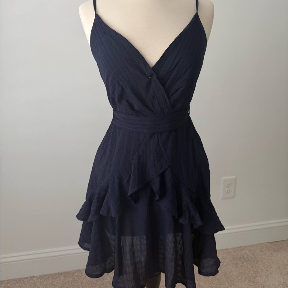 Trixxi Navy Spaghetti Strap Mini Dress